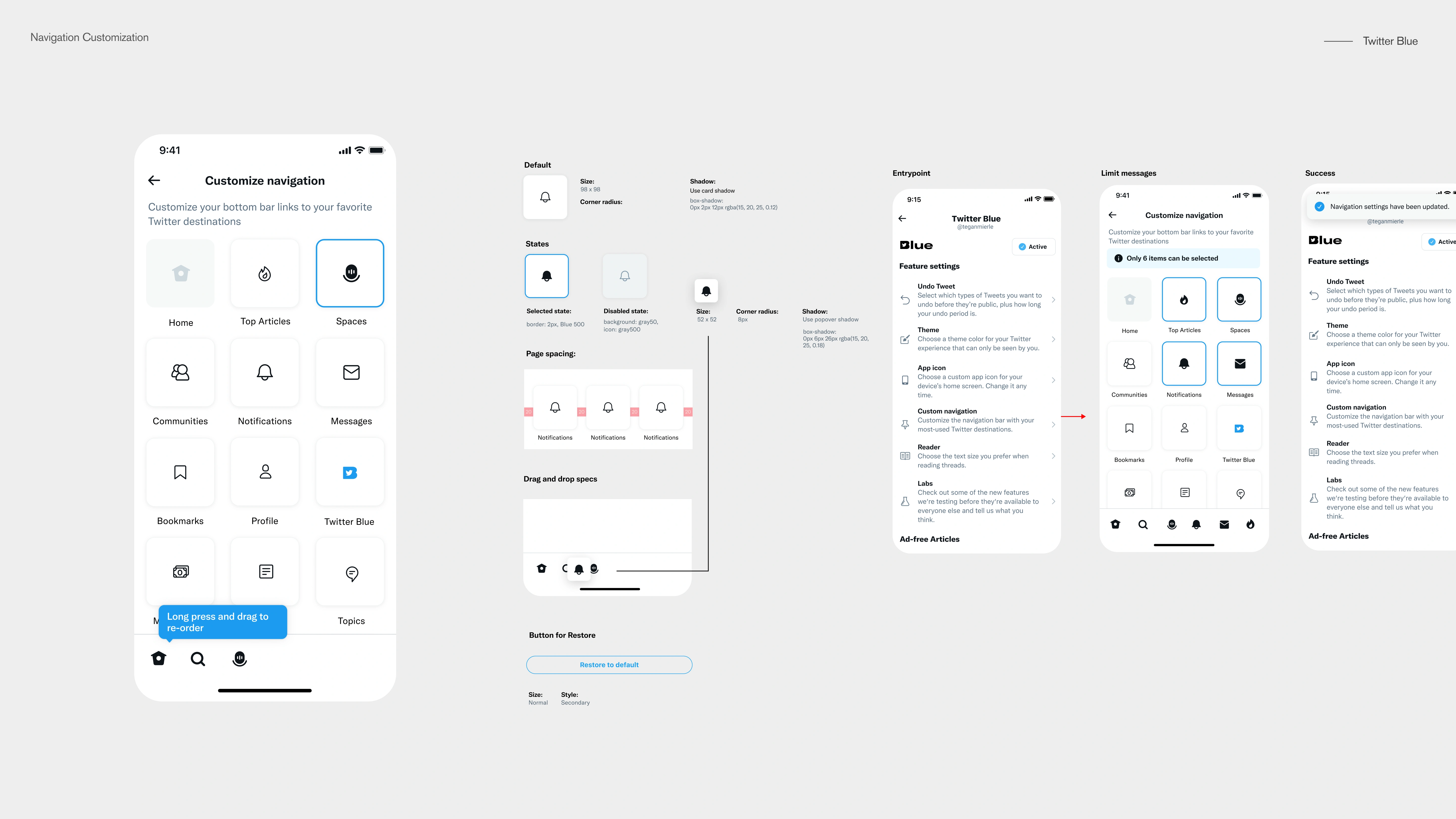 Custom navigation