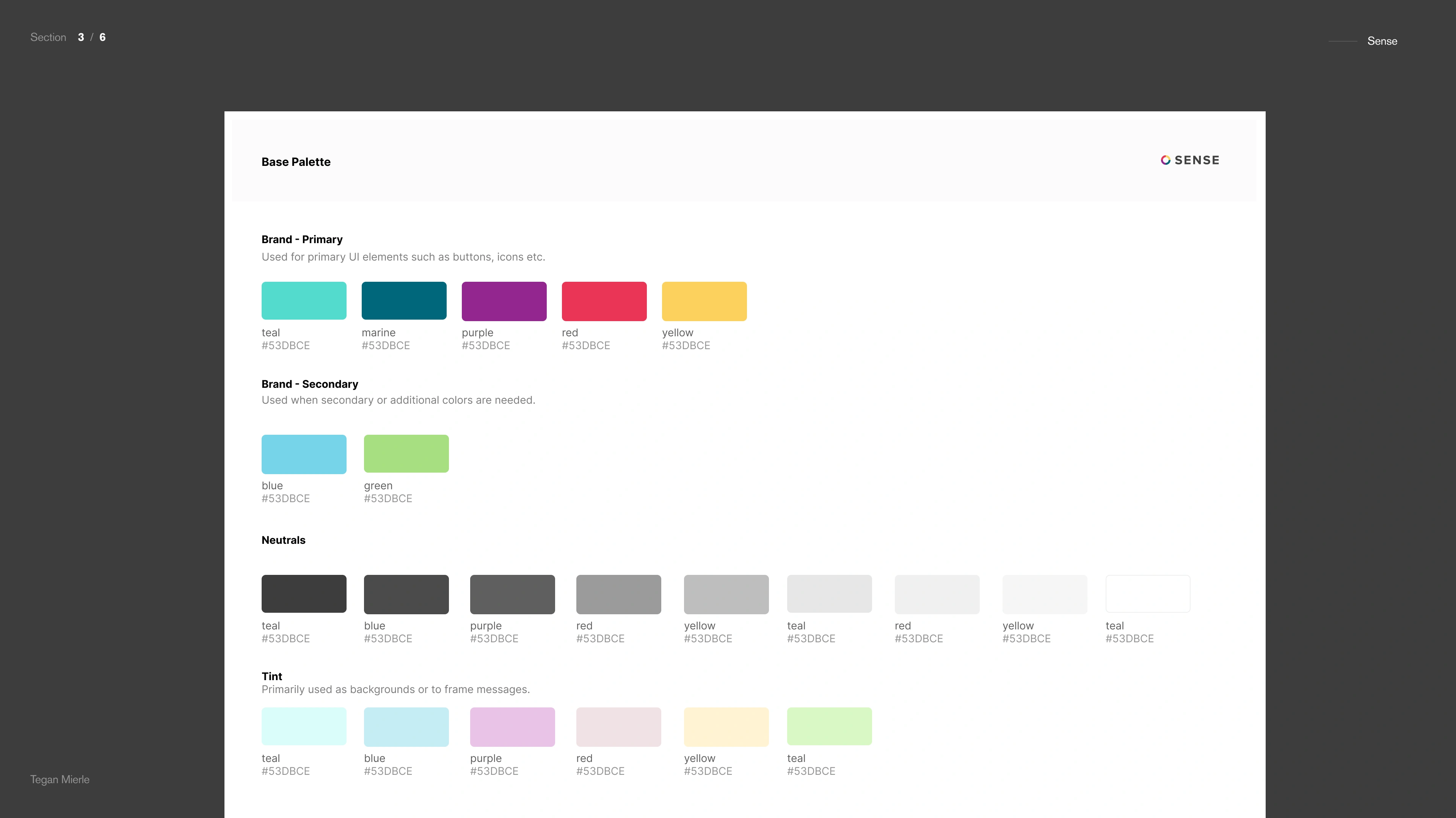 Sense colors